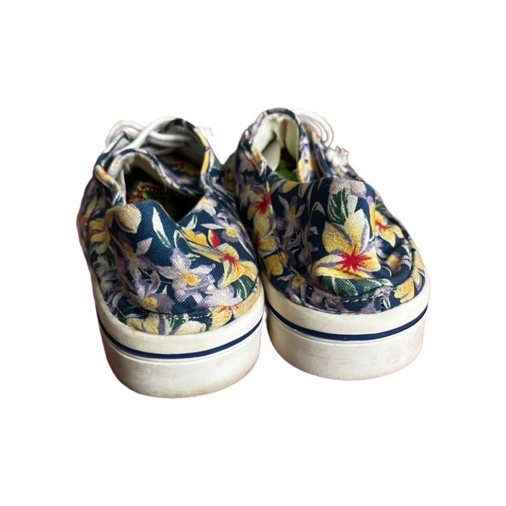 Madlove Kendra Lace-up Canvas Sneakers Tropical Print - Picture 4 of 7